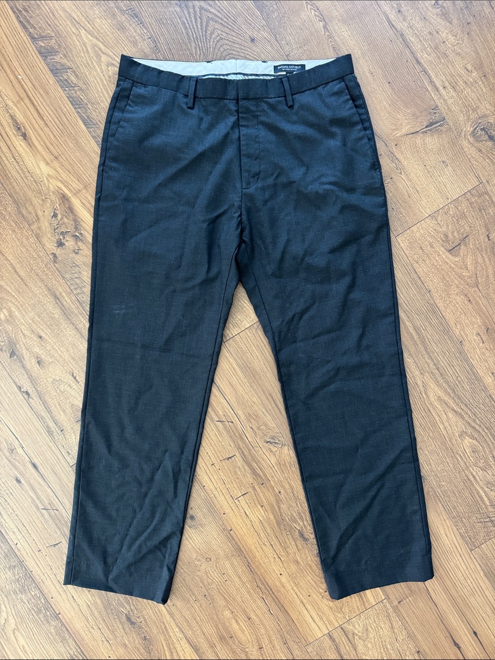 Banana Republic Black Men's Dress Pants - Classic Flat Front